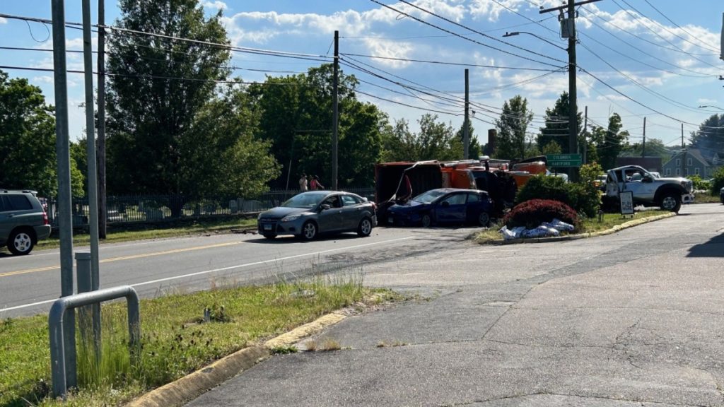 Crash involving dump truck closes Route 66 in Willimantic for hours - NBC Connecticut