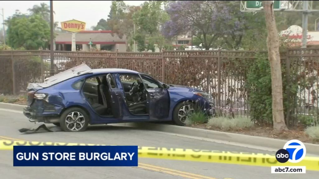 Thieves smash stolen car into front of Camarillo gun store - KABC-TV