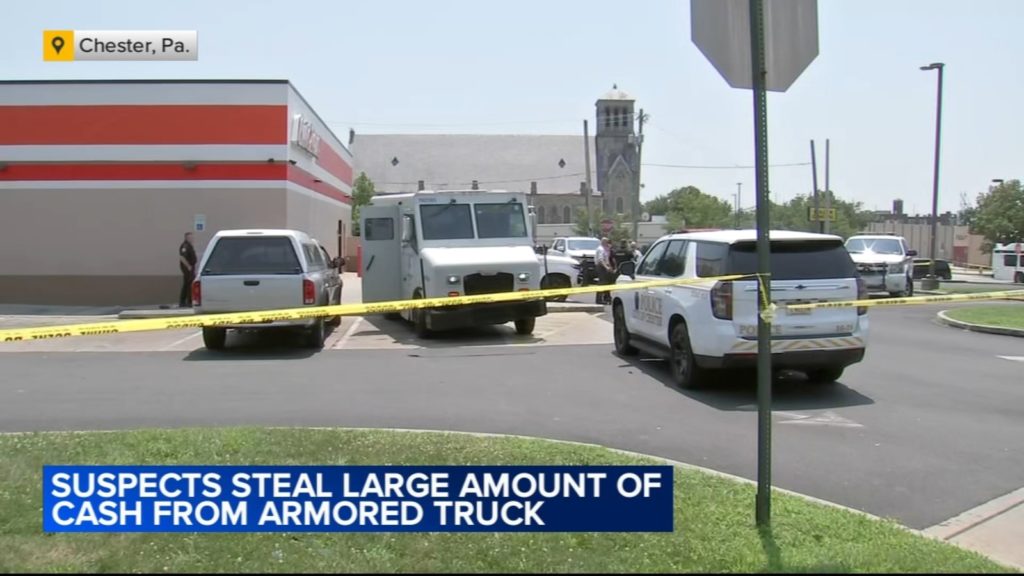 Hundreds of thousands of dollars stolen from Brinks armored truck in Chester, Pa. - WPVI-TV