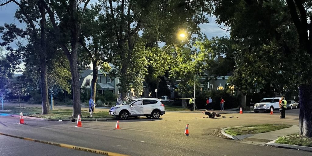 Motorcycle rider injured in collision with SUV in downtown Colorado Springs - KKTV