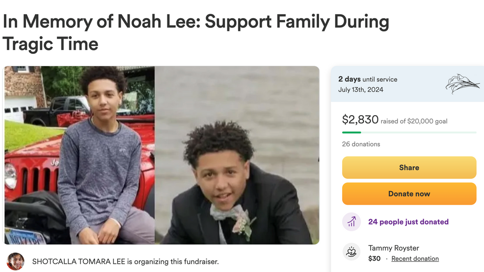 UPDATE: Community rallies to support family of Noah Lee after July 4th motorcycle crash - Fox Baltimore