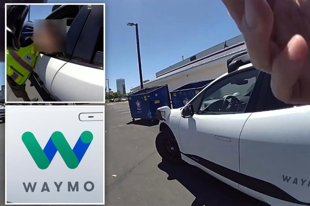 Moment cop pulls over driverless Waymo car that 'FREAKED OUT' - New York Post