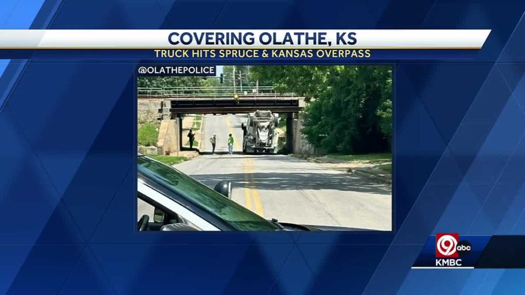 Another one: Truck hits Spruce and Kansas overpass in Olathe - KMBC Kansas City