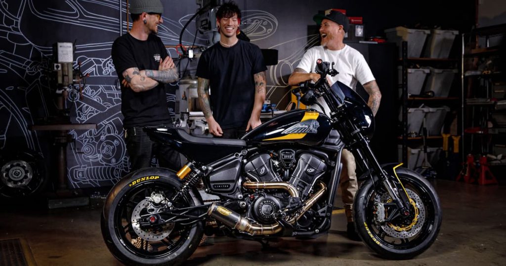 Roland Sands crosses an Indian Scout with an FTR for rockstar Josh Dun - New Atlas