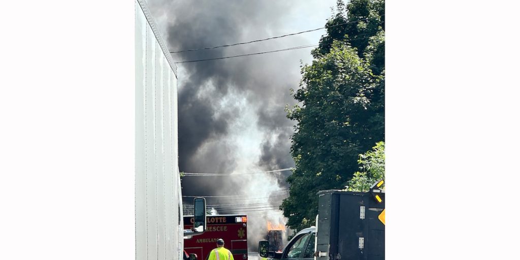 Truck fire, explosion shut down Route 7 in Ferrisburgh - WCAX