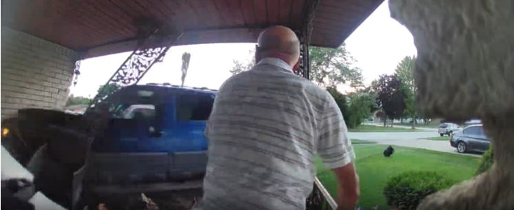 Man narrowly escapes as truck smashes into his garage - FOX 2 Detroit