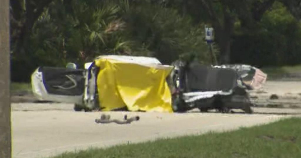 Driver arrested in Broward crash that killed man, left car split in half - CBS Miami