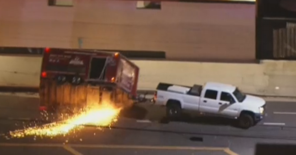 Carjacking suspect crashes stolen coffee truck in North Hollywood - CBS News