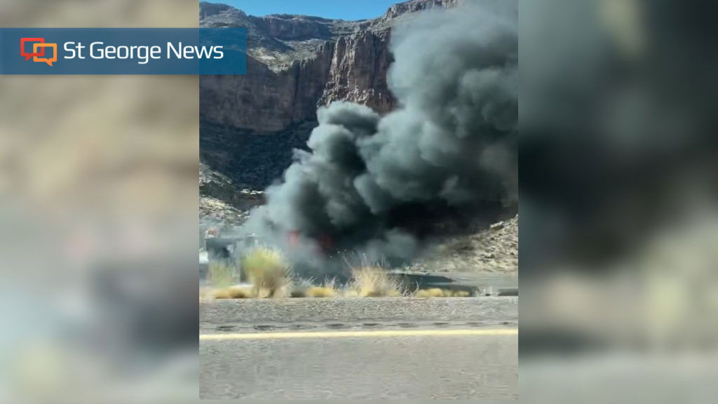 Travel advisory: Truck fire closes southbound I-15 near Cedar Pocket, Ariz. - St. George News