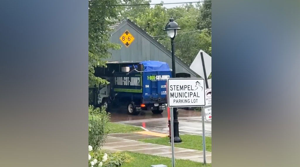 Overfilled junk collection truck hits historic Robert Parker Coffin Bridge in Long Grove, flees scene - Lake and McHenry County Scanner