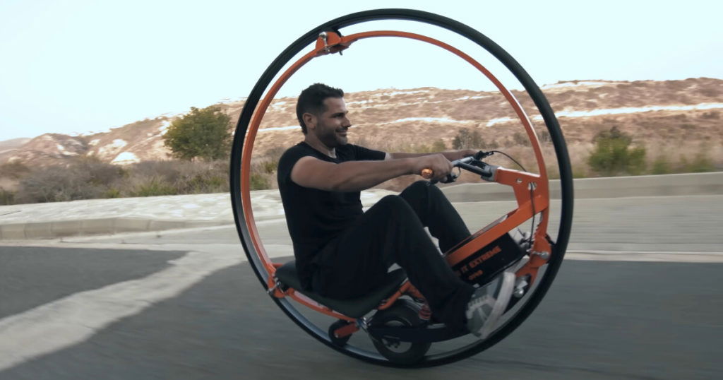 electric monowheel made of motorcycle tires by make it extreme - Designboom