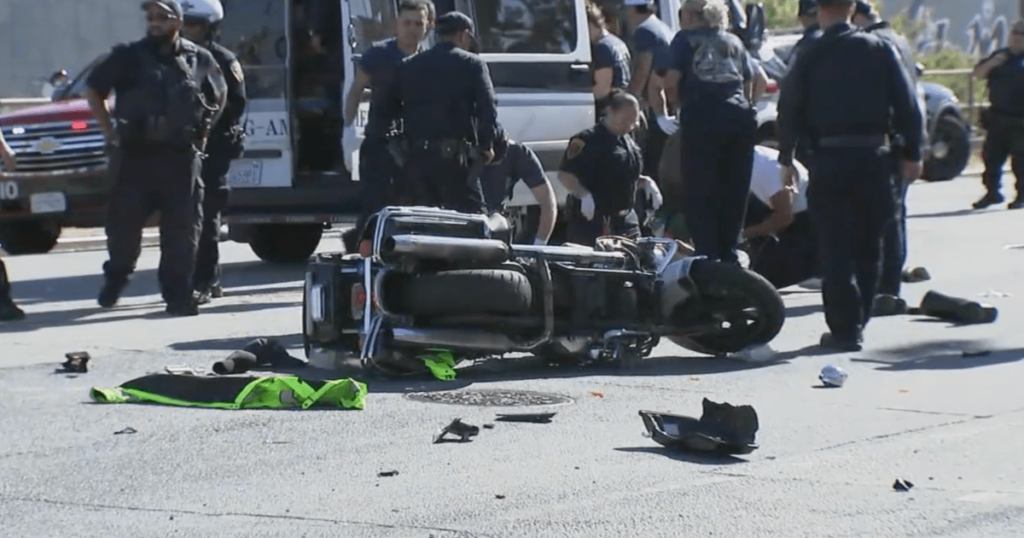 2 SF motorcycle cops injured in head-on collision with Uber driver - The San Francisco Standard