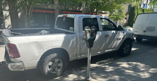 "Math adds up": F*ck Trudeau truck takes up two parking spots in Vancouver - Daily Hive